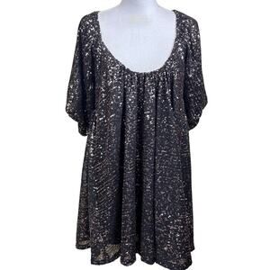 By Together sequined dress medium, NWT, glam, party, disco, statement, babydoll